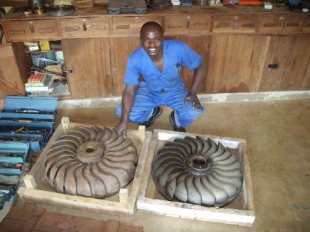 Talybont runner at Kisiizi hospital